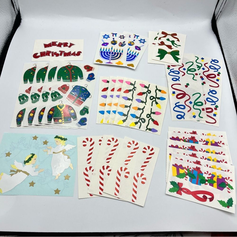 Vintage Festive Holiday Sticker Set